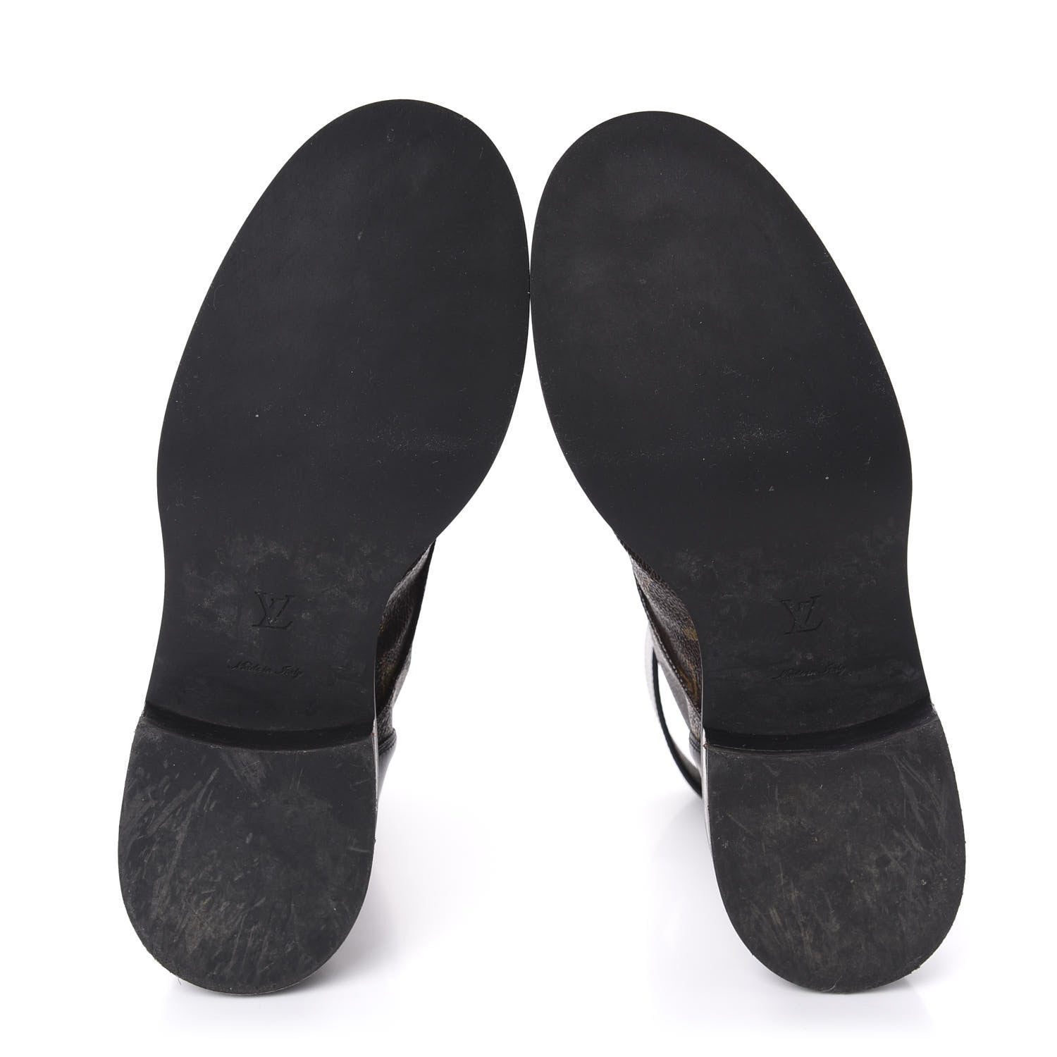 Louis Vuitton Monogram Calfskin Wonderland Flat Ranger Boots 38.5 Black 5 of 10
