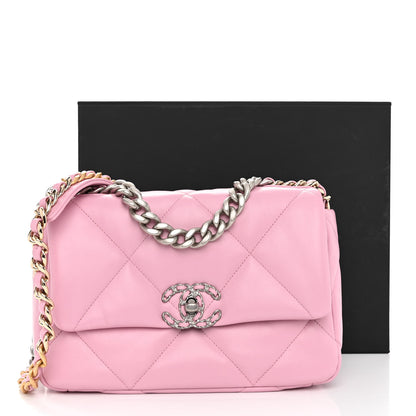 Chanel Lambskin Quilted Medium Chanel 19 Flap Pink 11 of 11