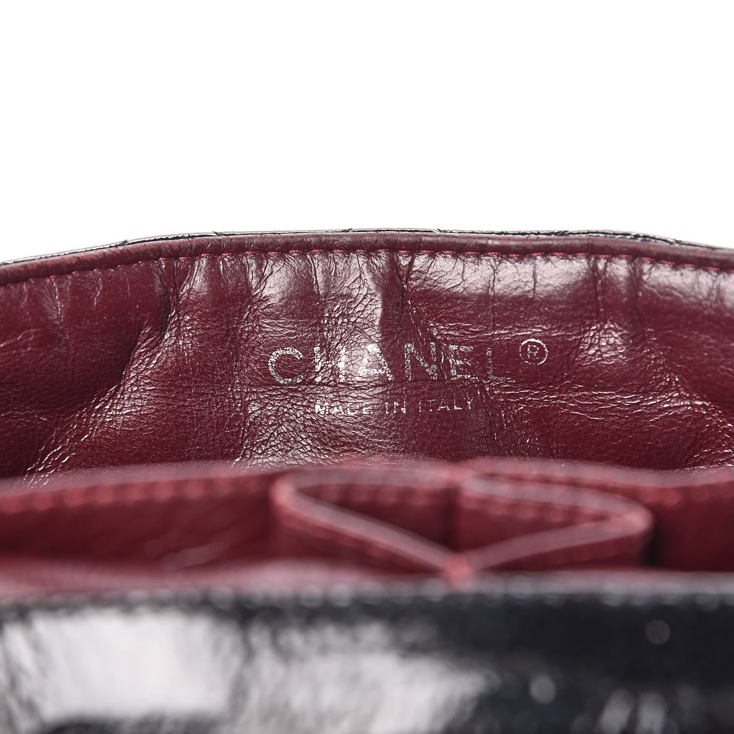 Chanel Distressed Patent Quilted East West Flap Black 6 of 12