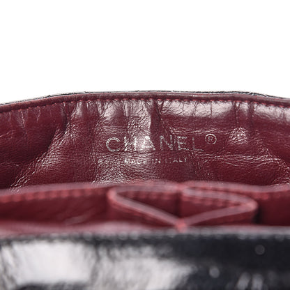 Chanel Distressed Patent Quilted East West Flap Black 6 of 12