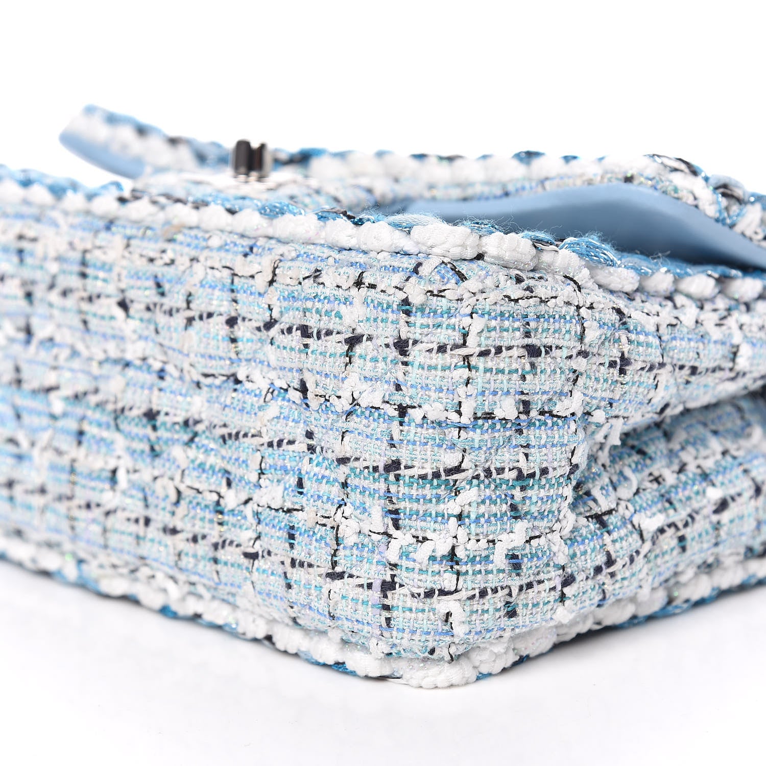 Chanel Tweed Braid Mini Flap Blue White Navy 9 of 11