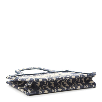 Christian Dior Oblique Mini Book Tote Blue Multicolor 4 of 9