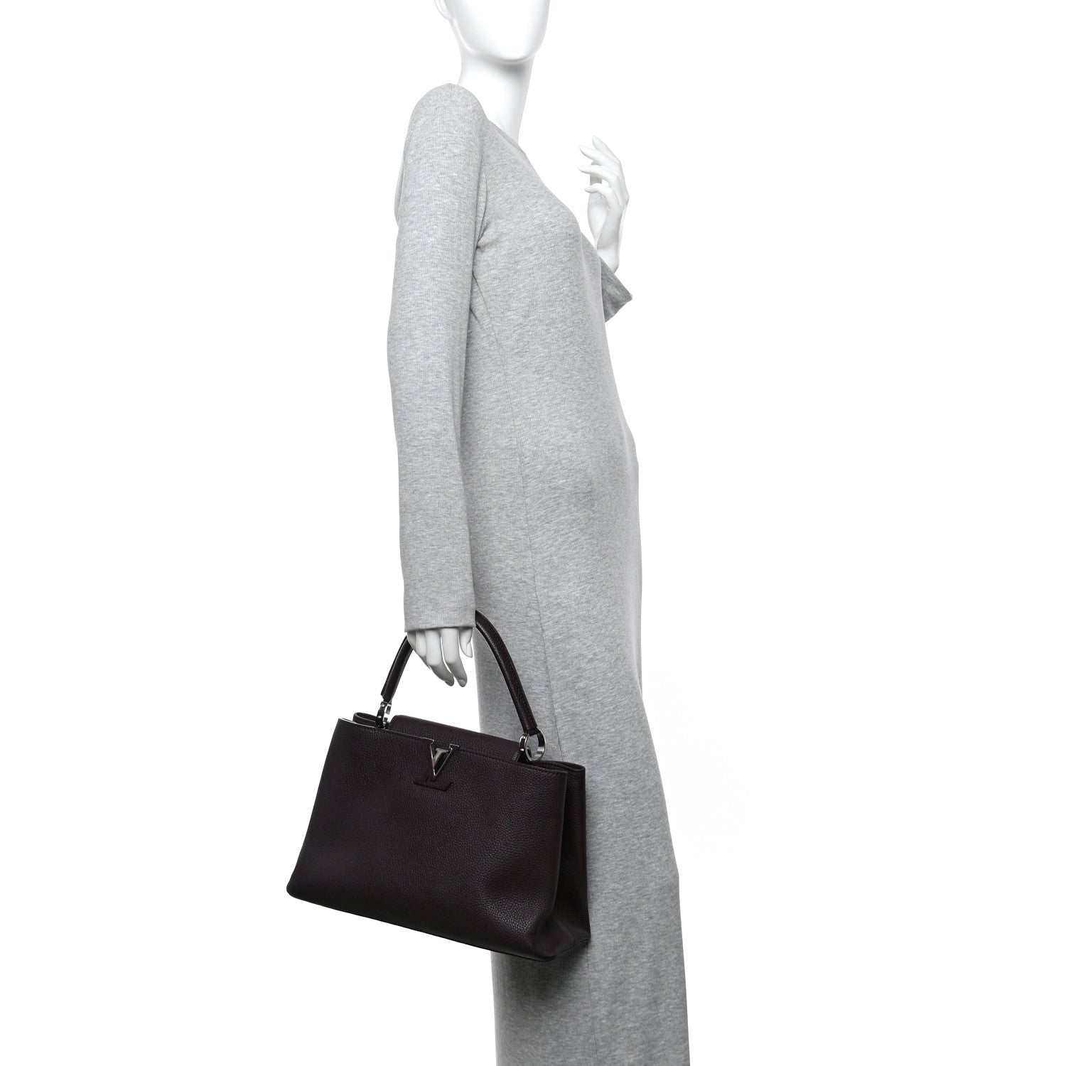 Louis Vuitton Taurillon Capucines MM Quetsche 3 of 16
