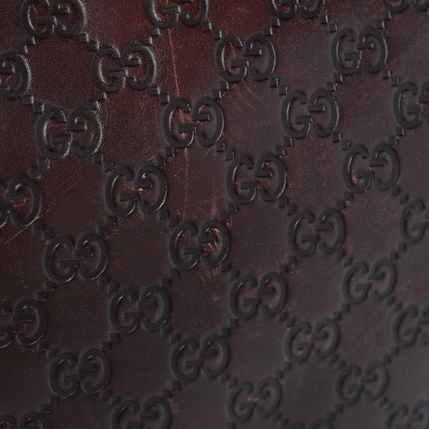 Gucci Calfskin Embossed Monogram Studded Pelham Messenger Bag Dark Brown 12 of 14
