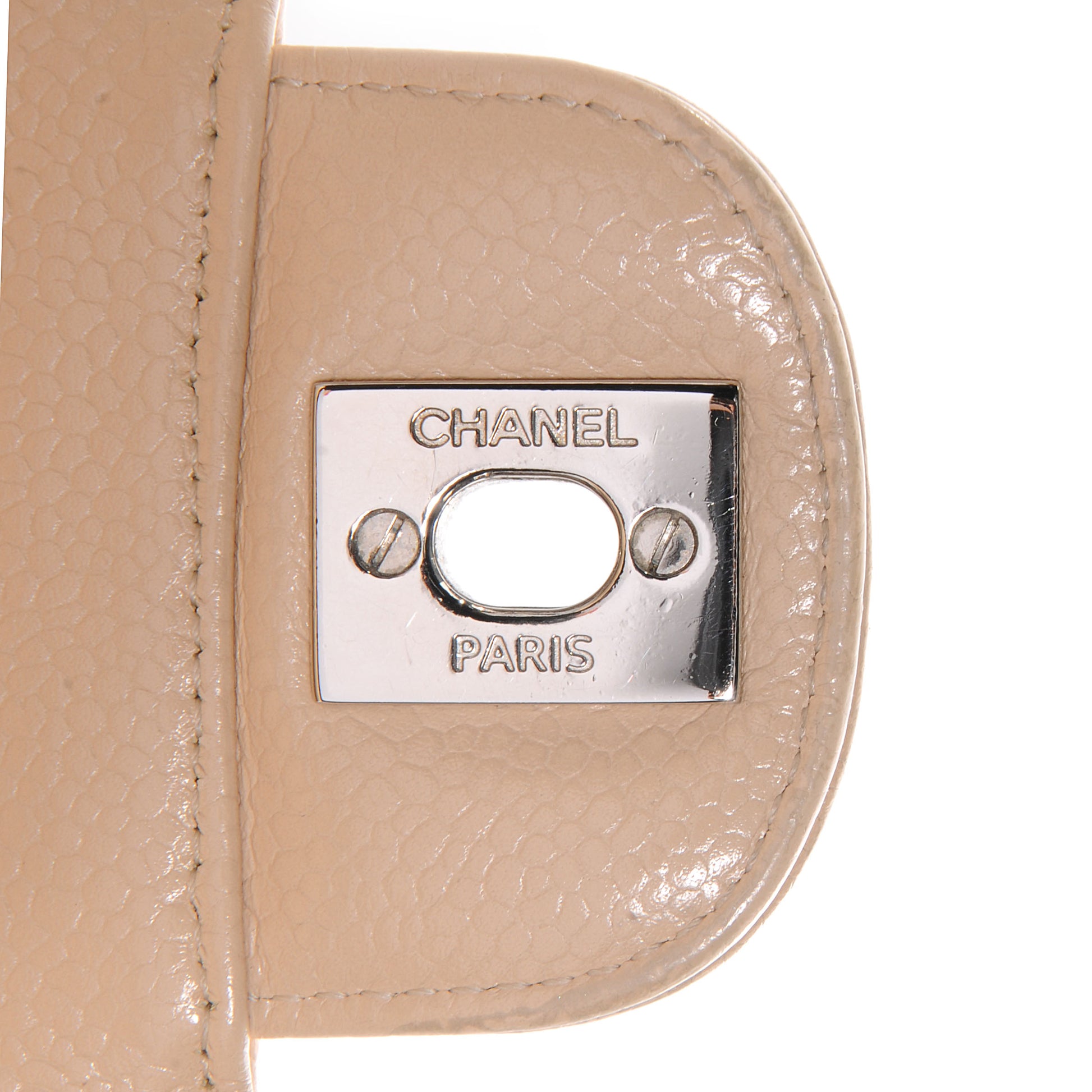 Chanel Caviar Quilted Medium Double Flap Beige Clair 8 of 8