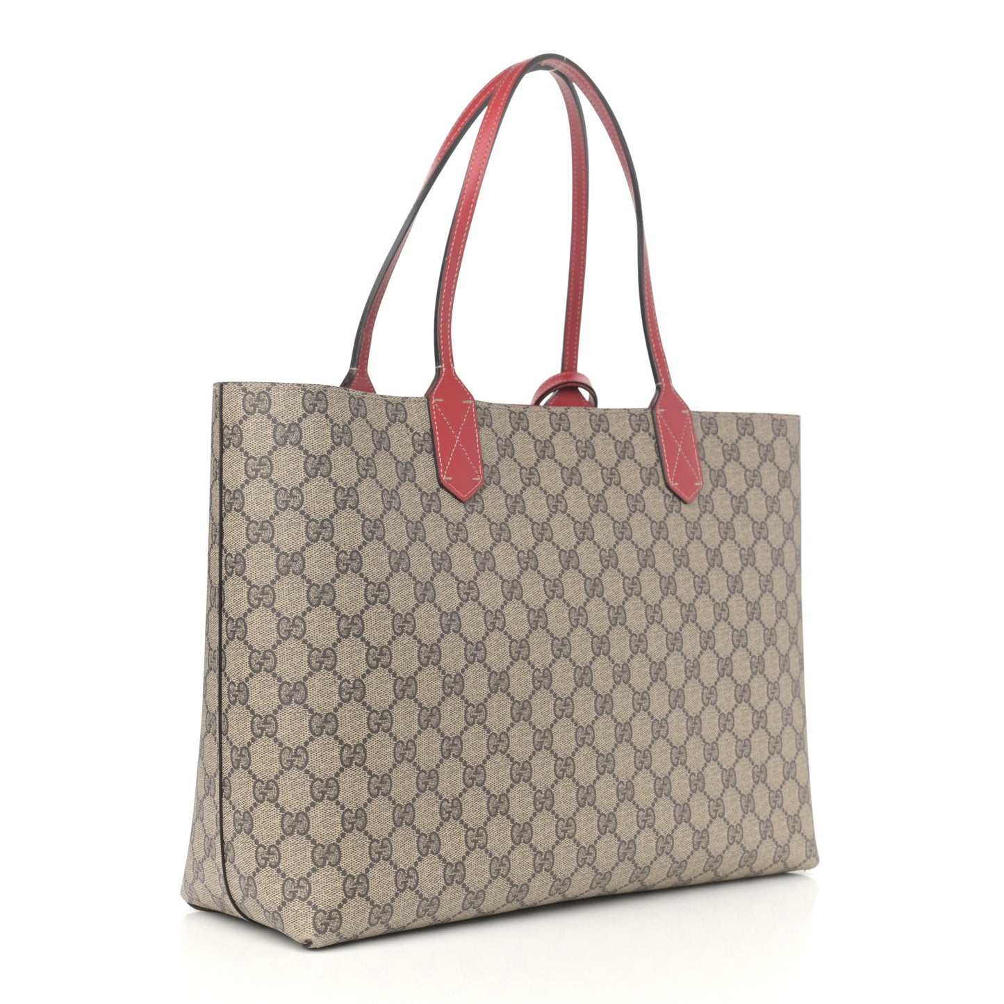 GG Supreme Medium Reversible Tote Beige Red