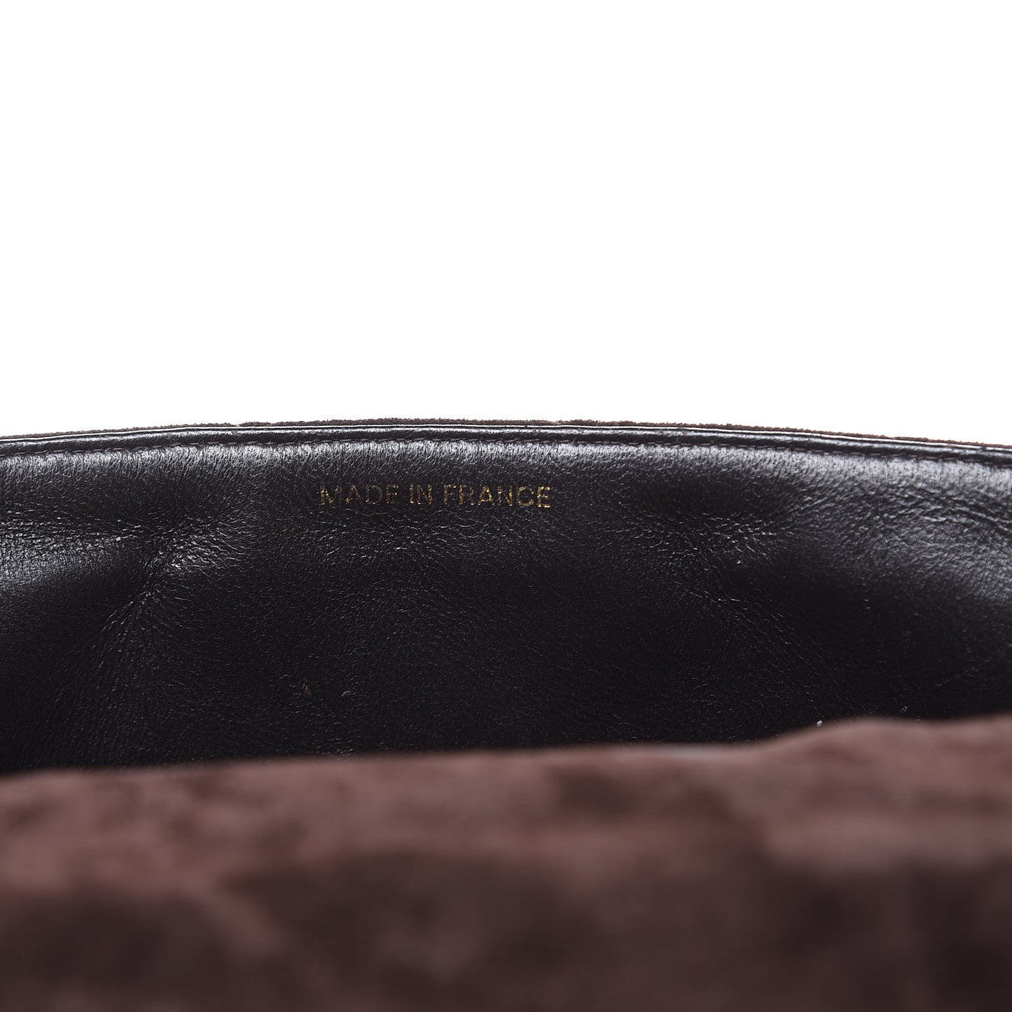 Suede Quilted Medium Single Flap Brown