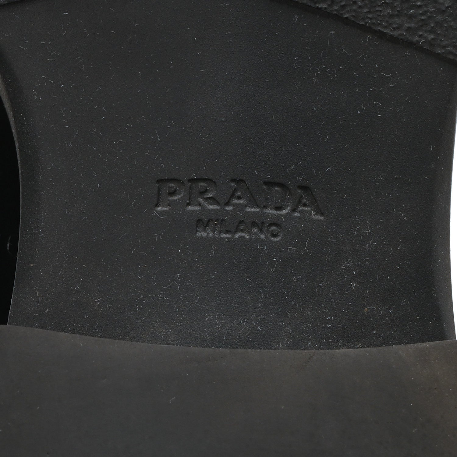 Prada Spazzolato Metal Triangle Logo 50mm Loafers 37 Black 7 of 8