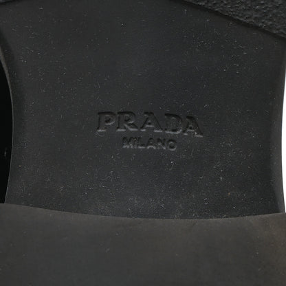Prada Spazzolato Metal Triangle Logo 50mm Loafers 37 Black 7 of 8