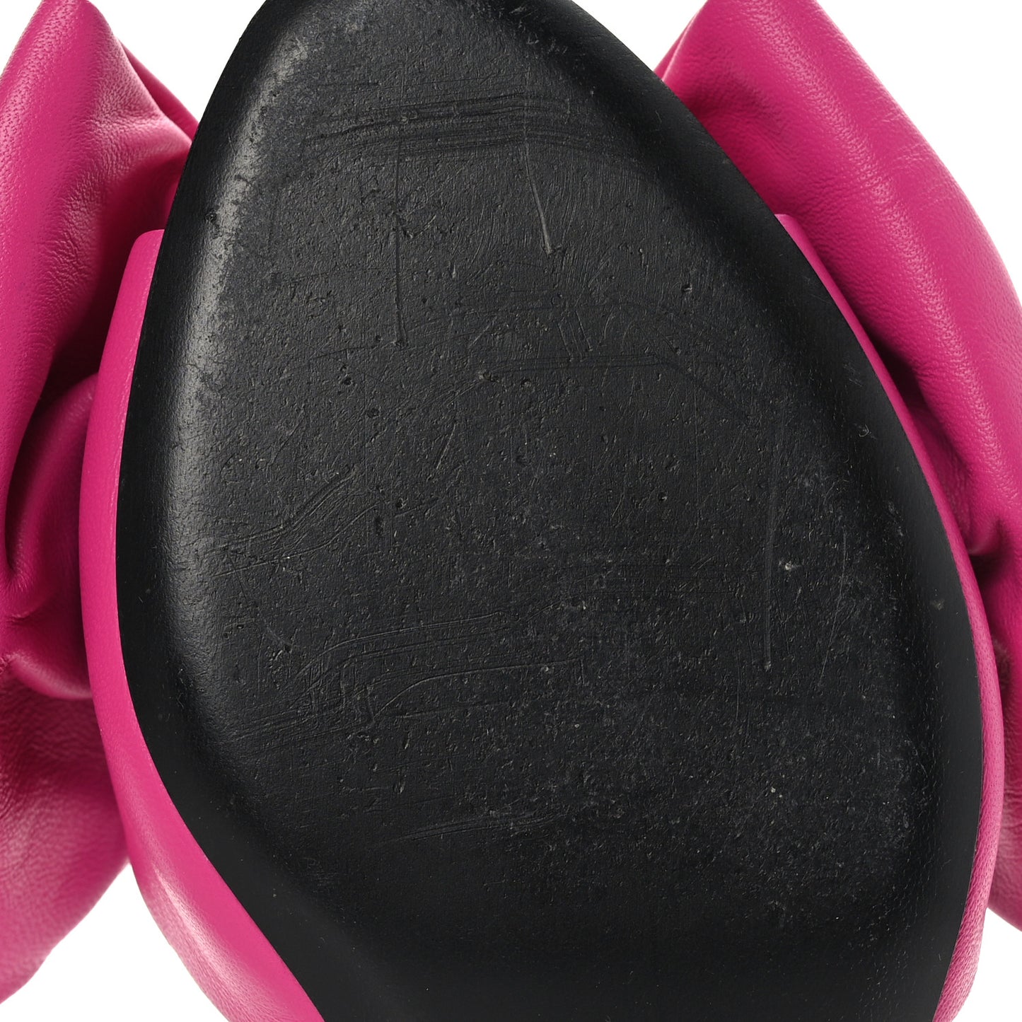 Soft Nappa Square Knife Bow Mule Sandals 36 Magenta Pink