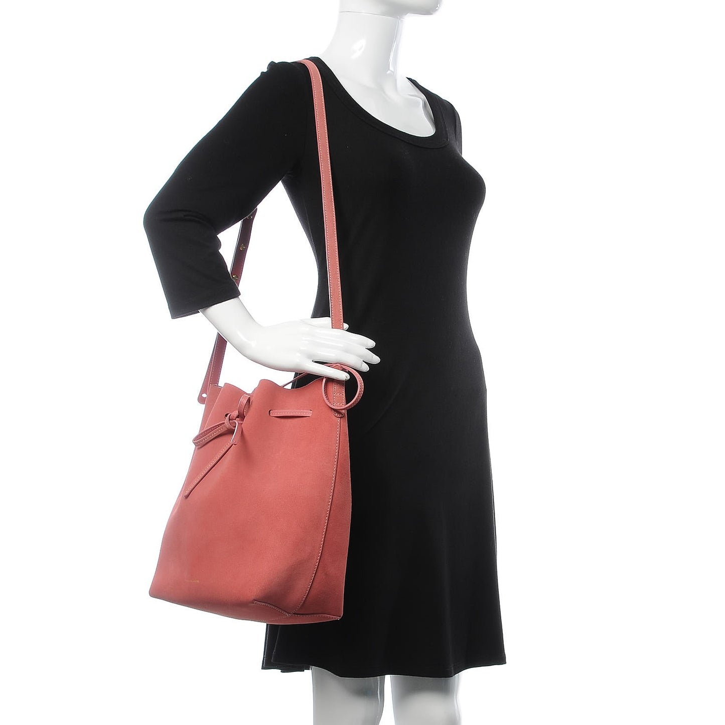 Suede Bucket Bag Blush