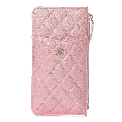 Chanel Iridescent Caviar Quilted Classic iPhone Pouch Rose Pink 1 of 8
