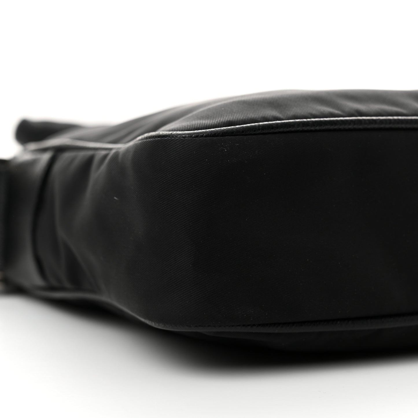 Tessuto Nylon Saffiano Pocket Messenger Shoulder Bag Black