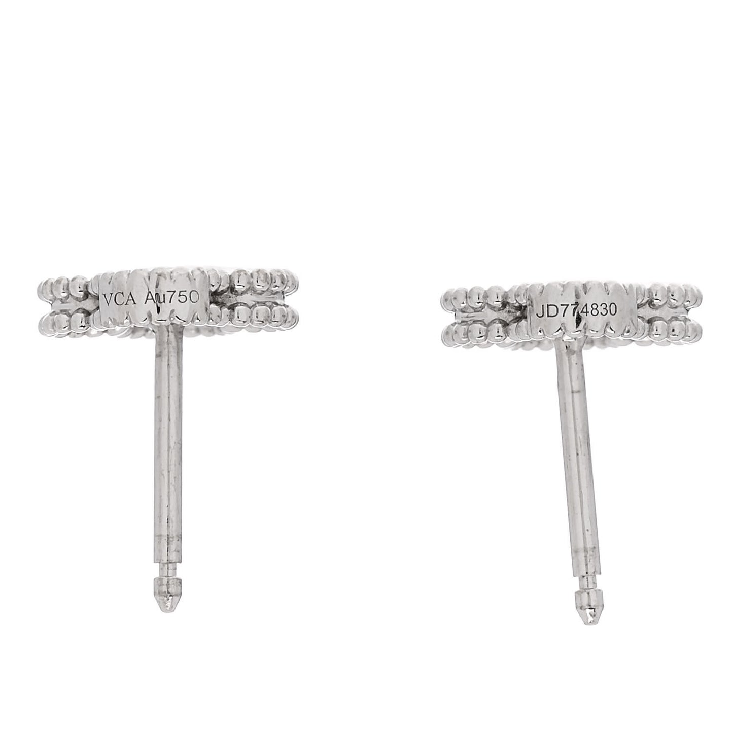 18K White Gold Diamond Sweet Alhambra Earrings