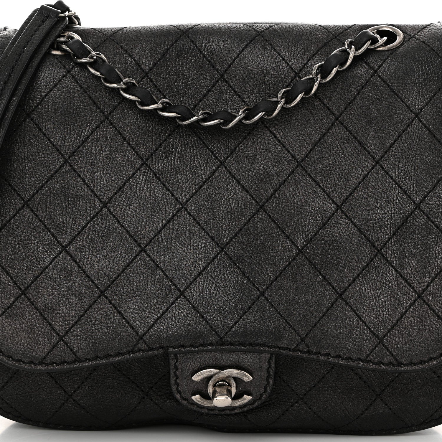 Chanel Calfskin Coco Twin Large Flap Black 8 of 12