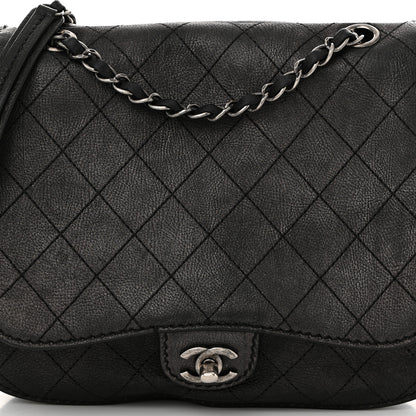 Chanel Calfskin Coco Twin Large Flap Black 8 of 12