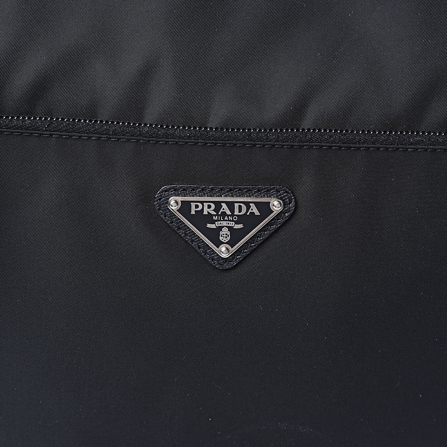Prada Tessuto Nylon Flat Messenger Bag Black 9 of 11