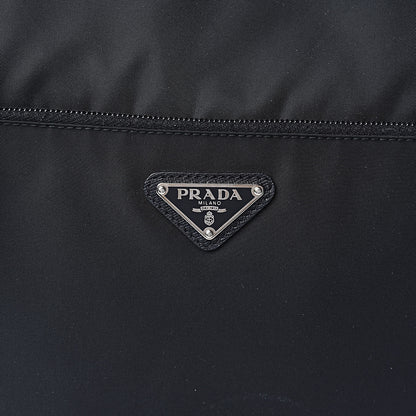 Prada Tessuto Nylon Flat Messenger Bag Black 9 of 11