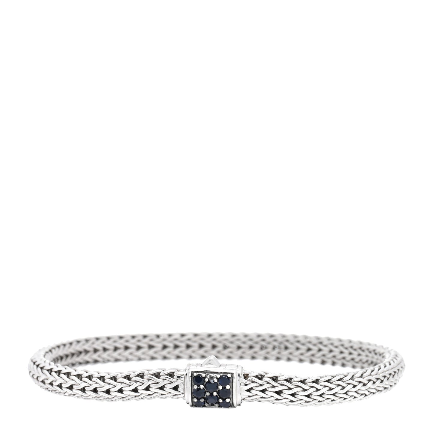 Sterling Silver Black Sapphire 5mm Classic Chain Bracelet