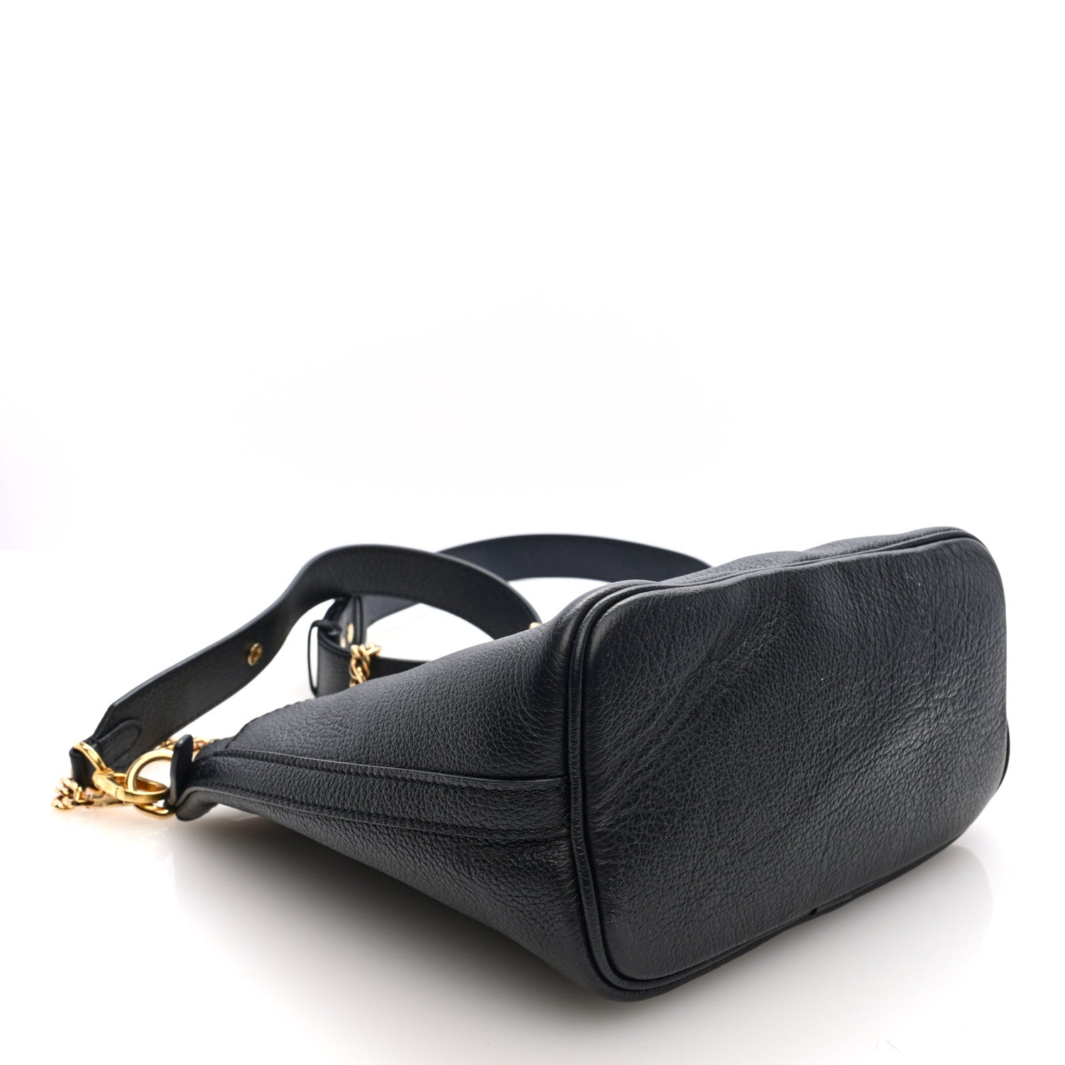 Louis Vuitton Calfskin Lock and Walk Bucket Black 4 of 8