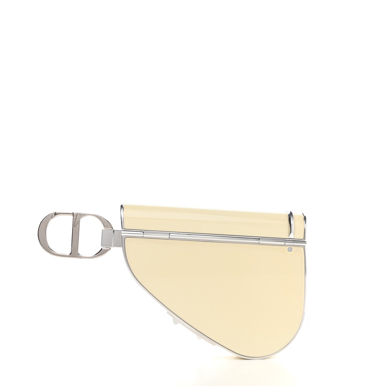 Christian Dior X SHAWN STUSSY Enamel Saddle Charm Key Ring Beige White 3 of 7