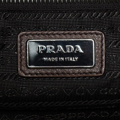 Prada Glace Calf Zippers Plaque Boston Fumo Sfumato 7 of 10