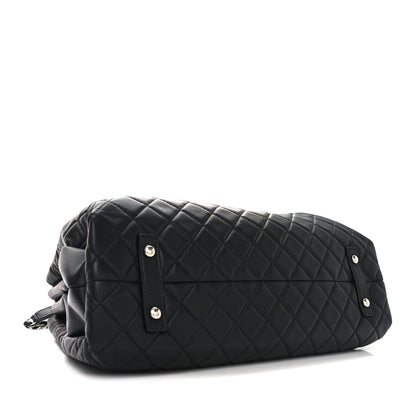 Chanel Lambskin Quilted By 3 Shopping Tote Black 4 of 10