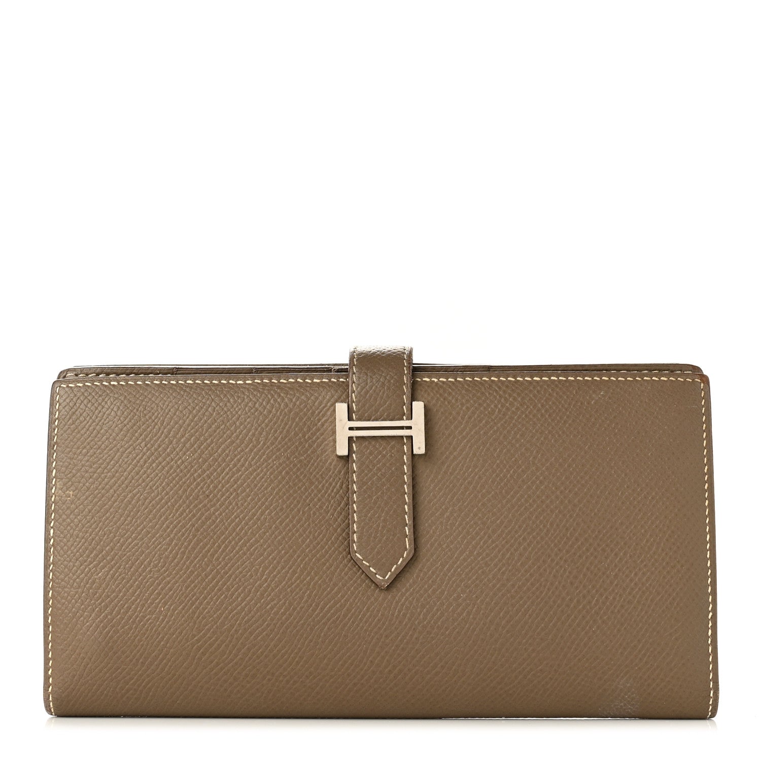 Hermes Epsom Bearn Gusset Wallet Etoupe 1 of 11