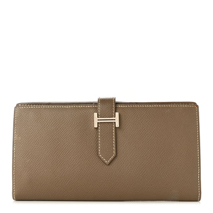 Hermes Epsom Bearn Gusset Wallet Etoupe 1 of 11