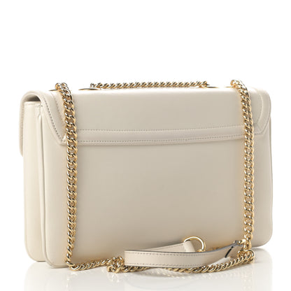 Gucci Vitello Palmellato Lux Crystal Medium Rajah Shoulder Bag Mystic White Multicolor 3 of 16