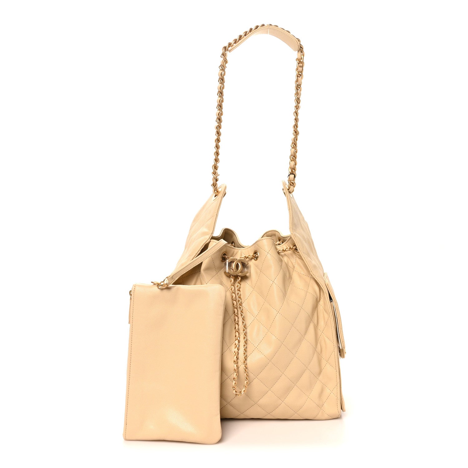Chanel Caviar Quilted Medium Chanel 25 Handbag Beige 2 of 10