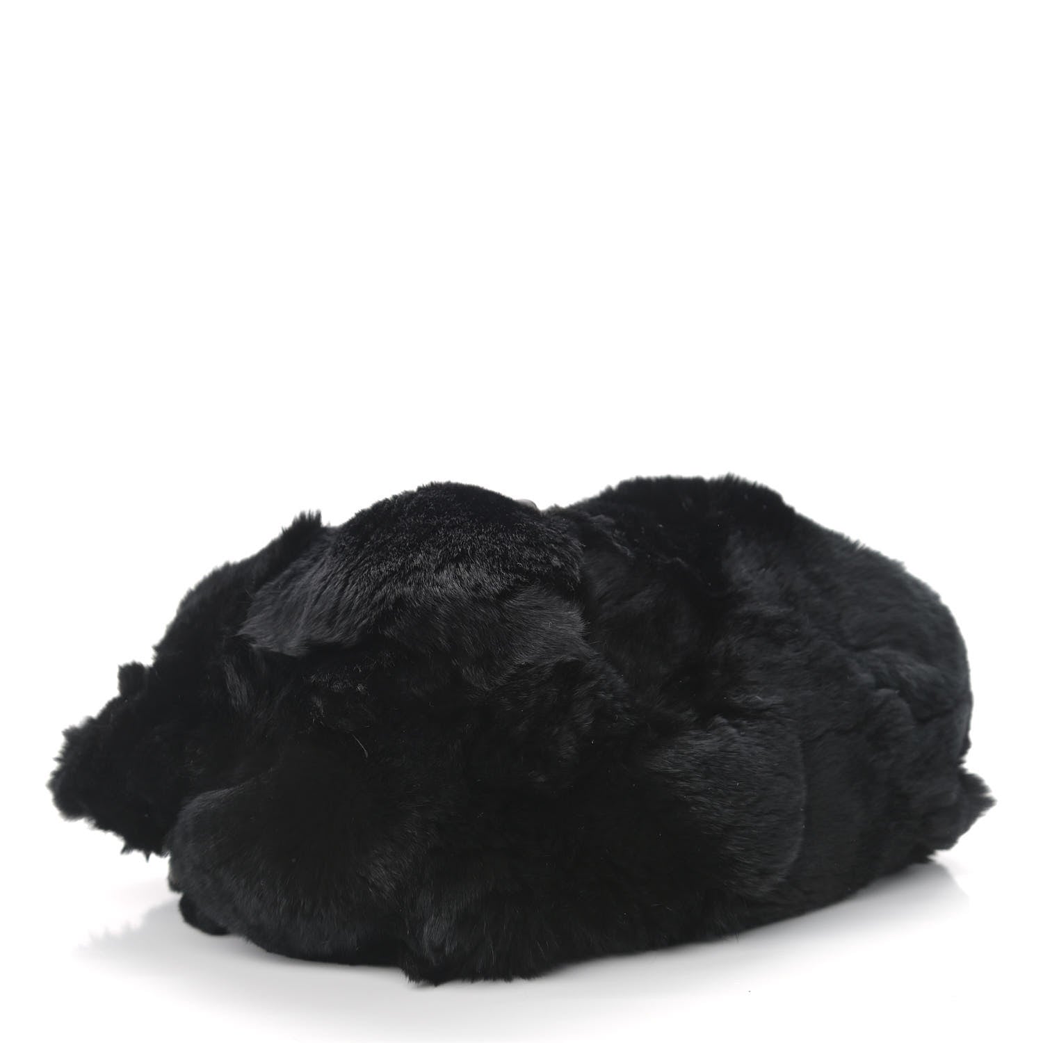 Chanel Rabbit Fur Reversible Drawstring Bag Black 4 of 16