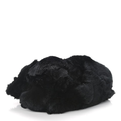 Chanel Rabbit Fur Reversible Drawstring Bag Black 4 of 16