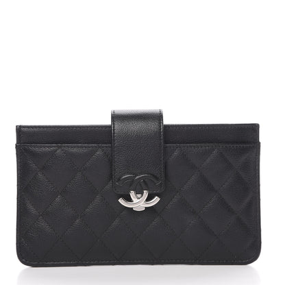 Chanel Caviar Quilted CC Box Strap Pouch Black 1 of 11