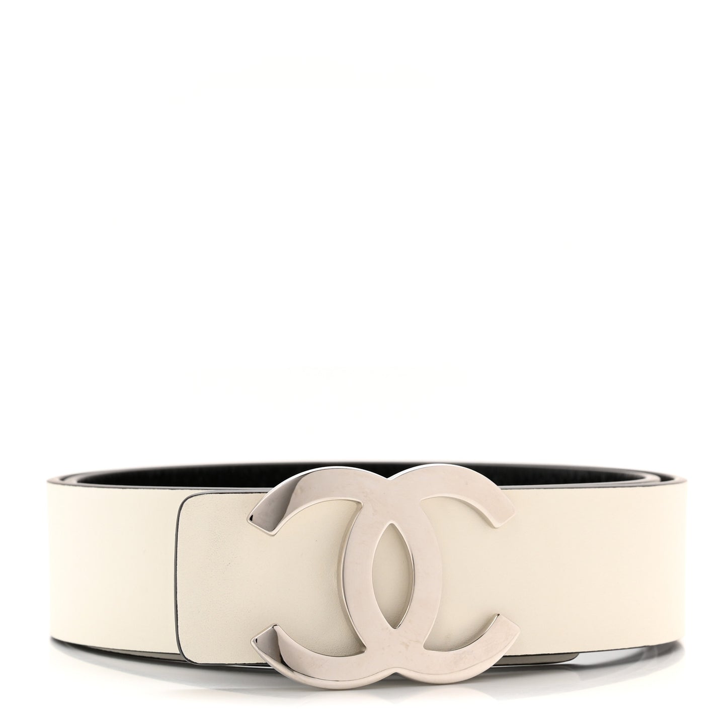 Calfskin CC Reversible Belt 80 Black White