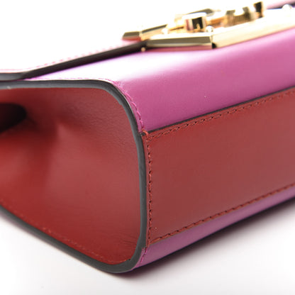 Gucci Calfskin Small Padlock Shoulder Bag New Rosette Hibiscus Red 5 of 9