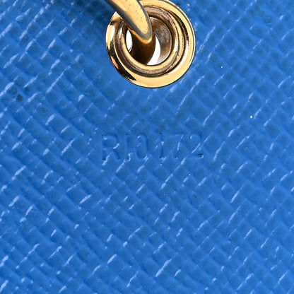 Louis Vuitton Monogram Kusama Pumpkin Dots Key Ring Blue 4 of 5