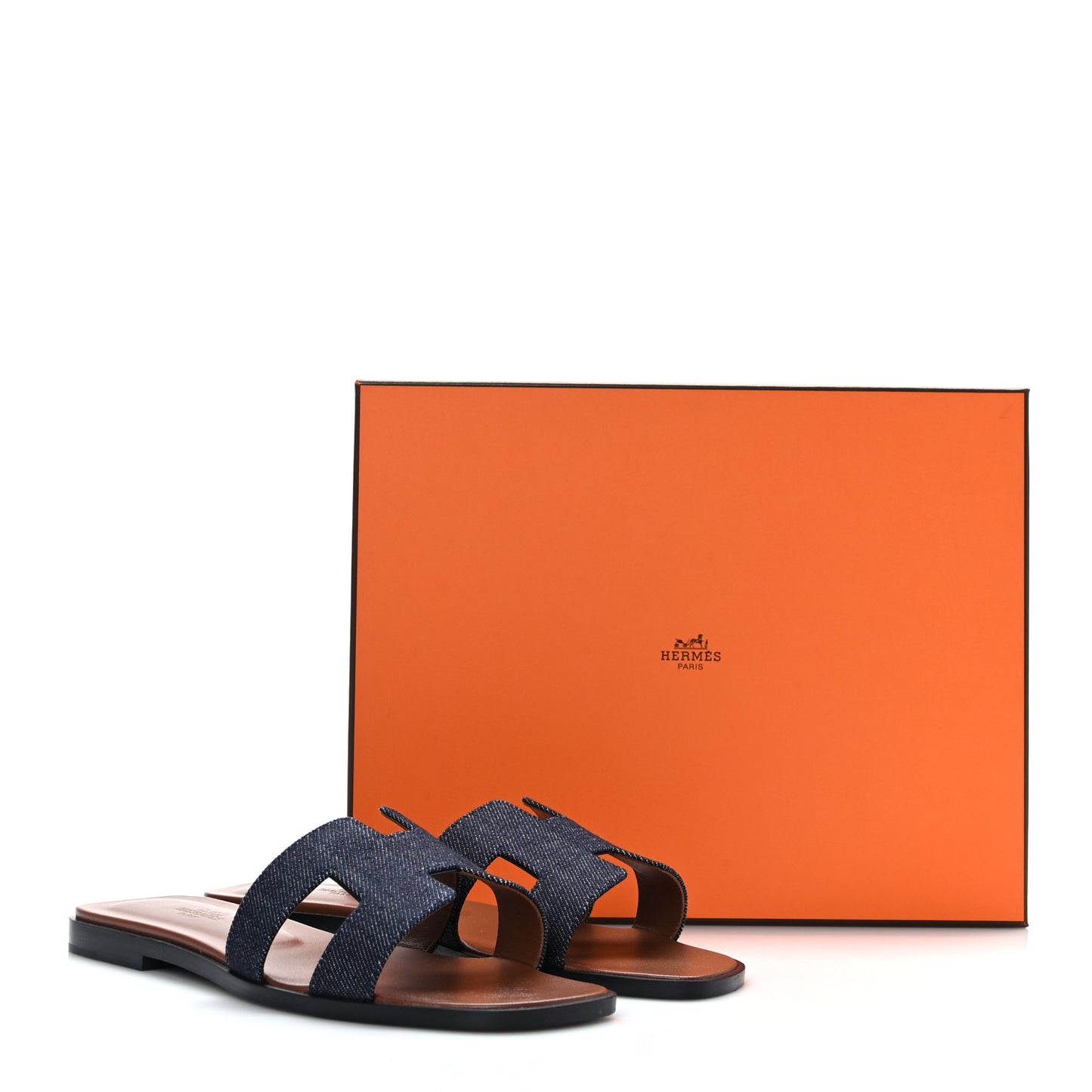 Denim Canvas Oran Sandals 38 Bleu Brut