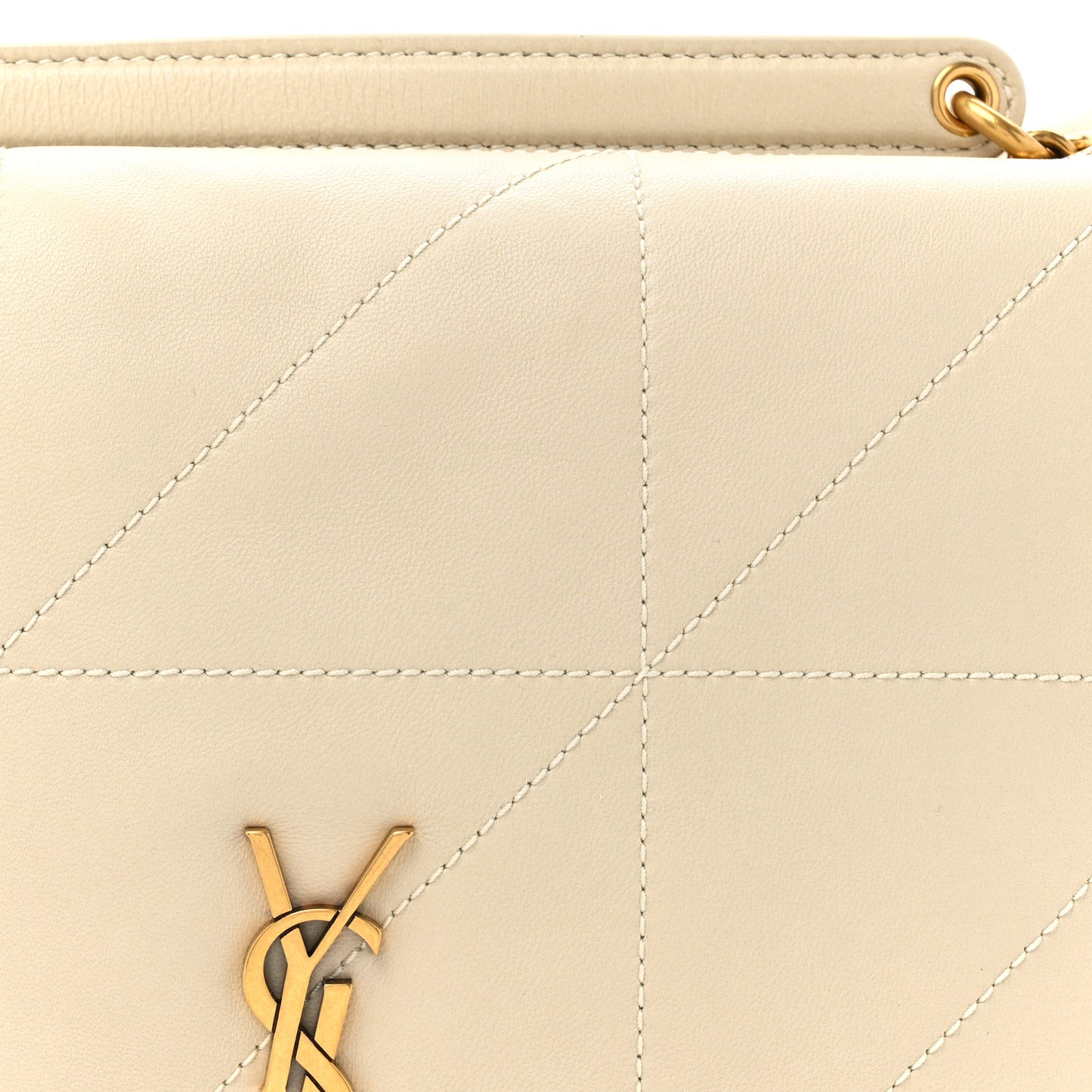 Lambskin Matelasse Monogram Small Jamie 4.3 Crema Soft