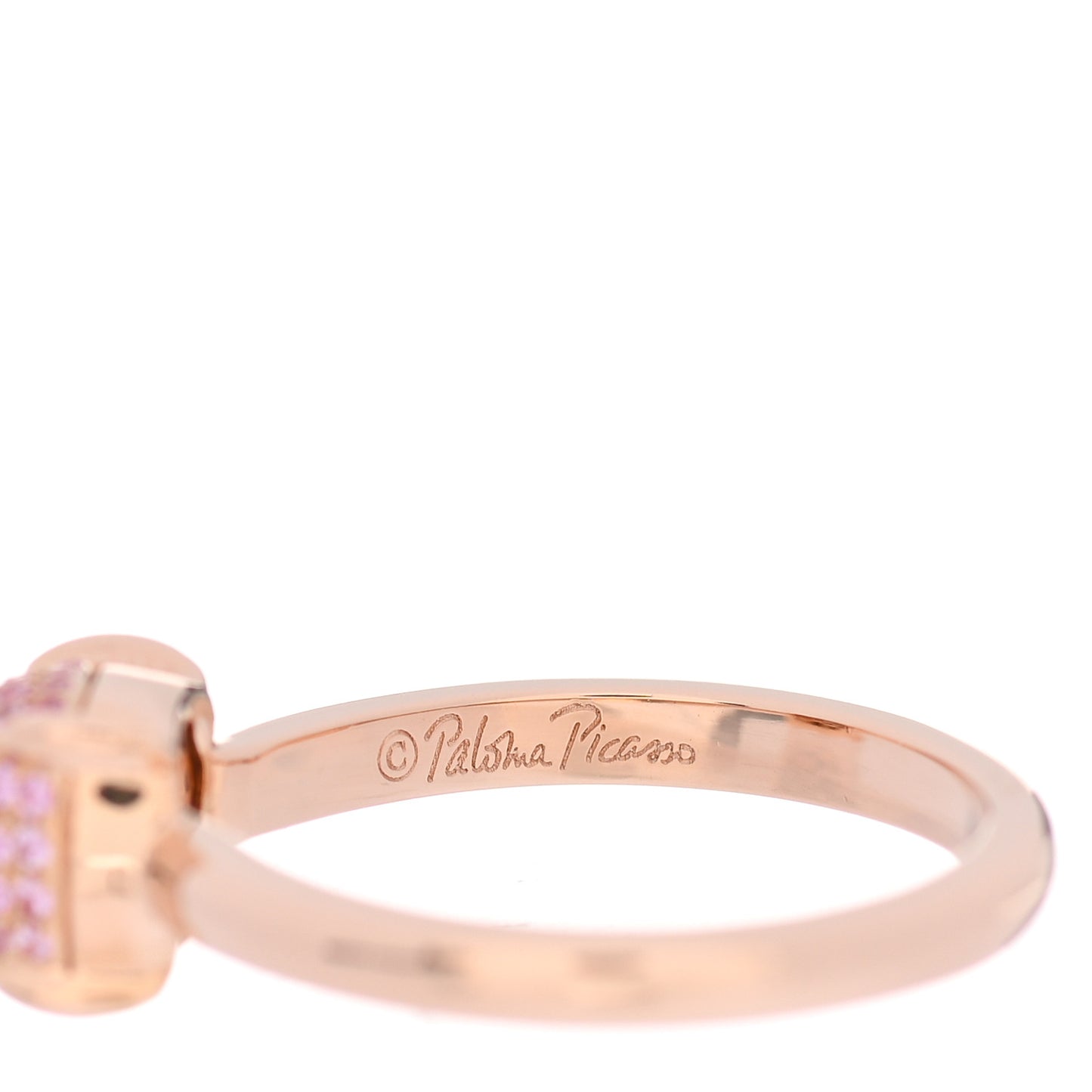 18K Rose Gold Pink Sapphire 7mm Paloma Picasso Sugar Stacks Ring 52 6