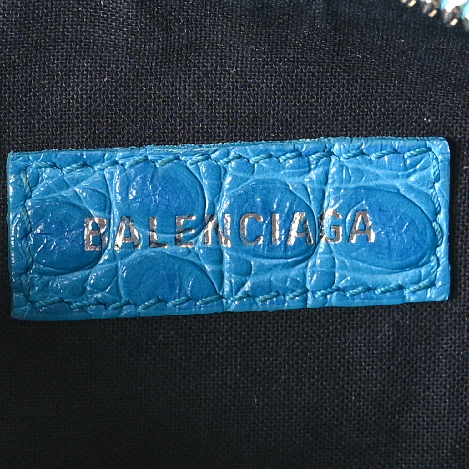 Balenciaga Extra Supple Calfskin Crocodile Embossed Le Cagole