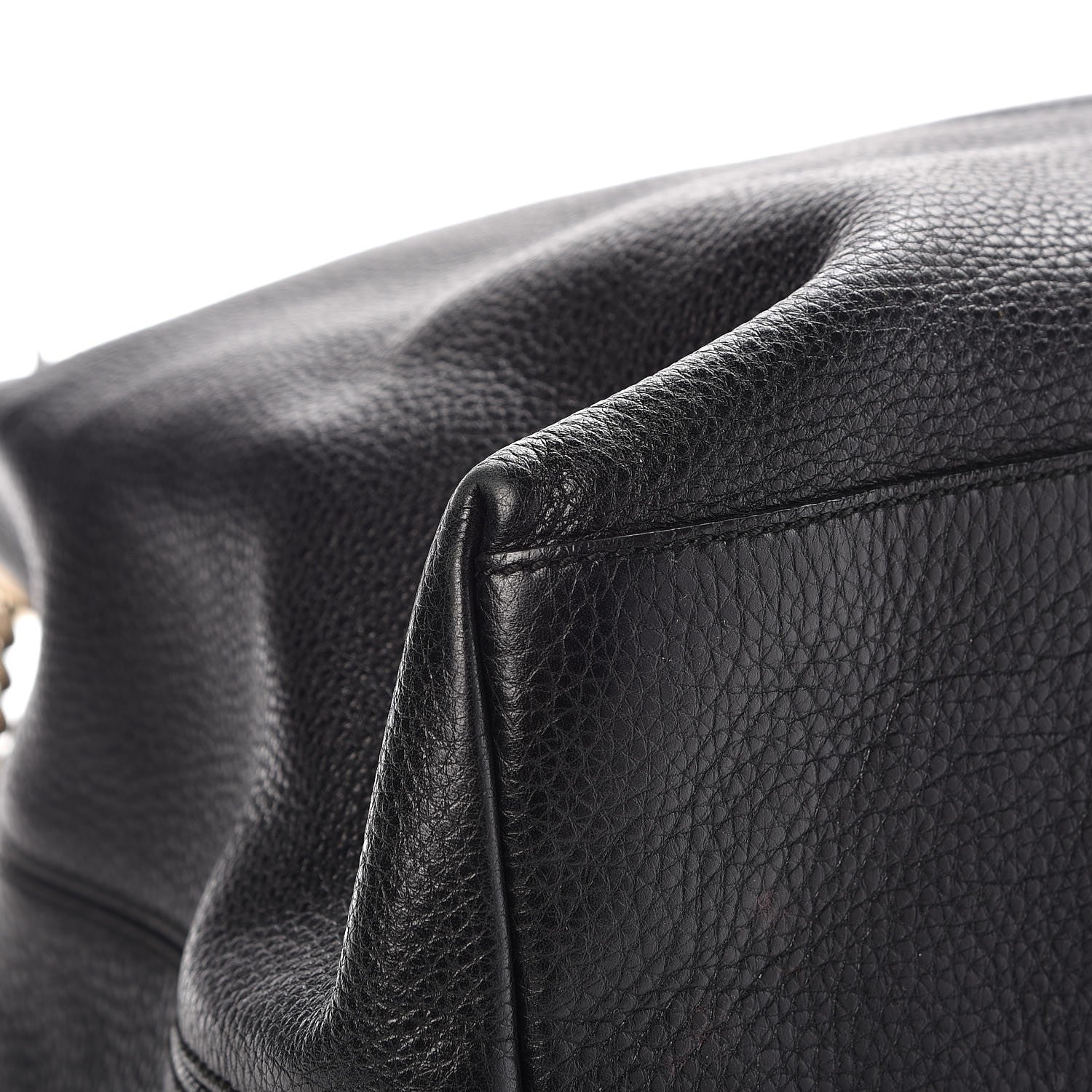 Gucci Pebbled Calfskin Large Soho Chain Shoulder Bag Black 14 of 18