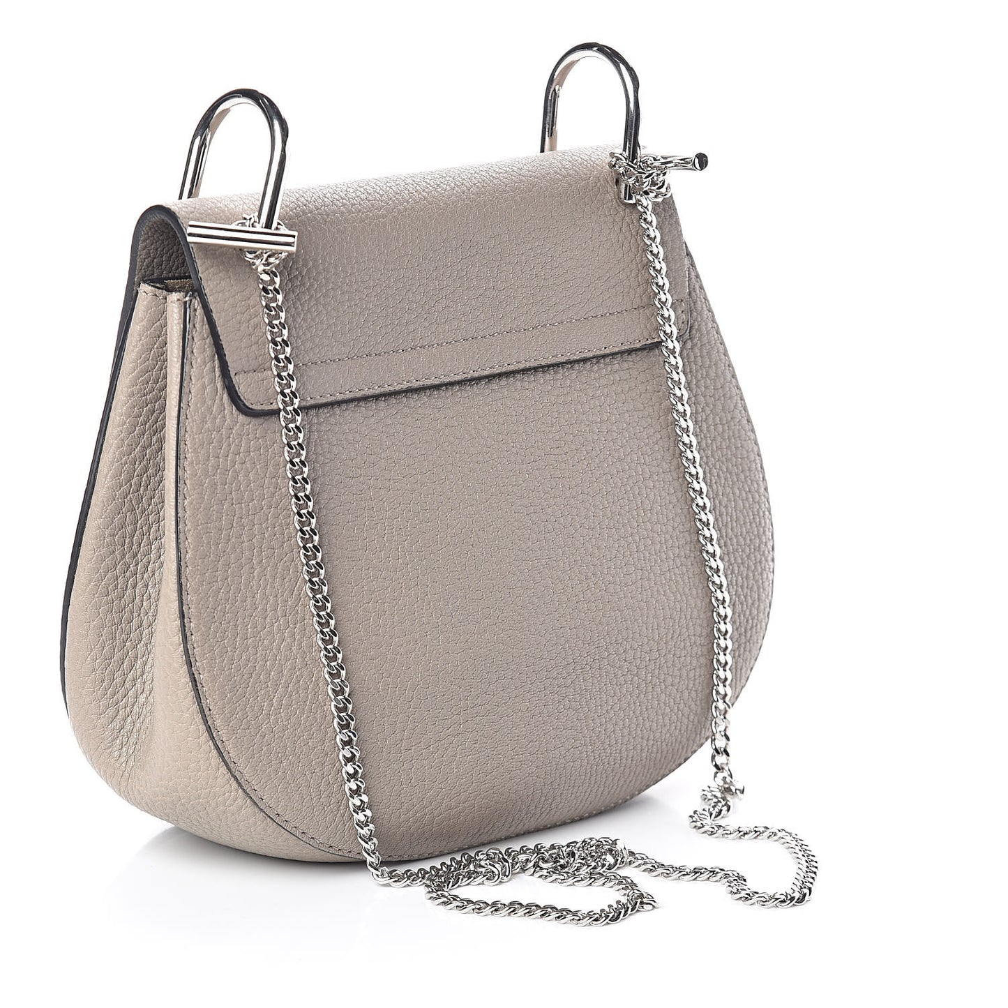 Grained Lambskin Drew Shoulder Bag Motty Grey