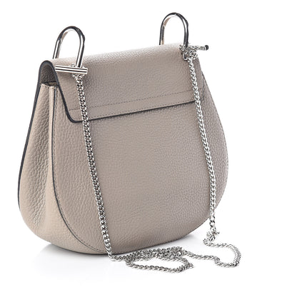 Chloe Grained Lambskin Drew Shoulder Bag Motty Grey 3 of 9
