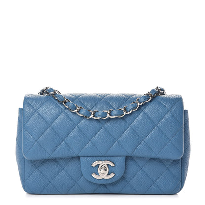 Chanel Caviar Quilted Mini Rectangular Flap Blue 1 of 10
