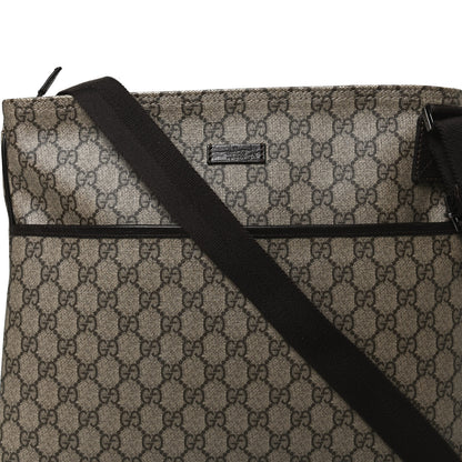 Gucci GG Plus Monogram Medium Flat Messenger Bag Dark Brown 10 of 14