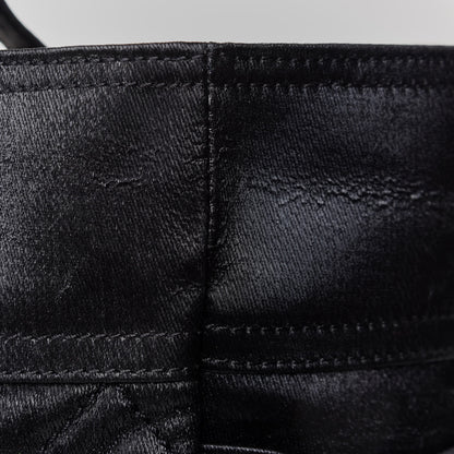 Chanel Coated Canvas Quilted Large Paris Biarritz Tote Black 14 of 16