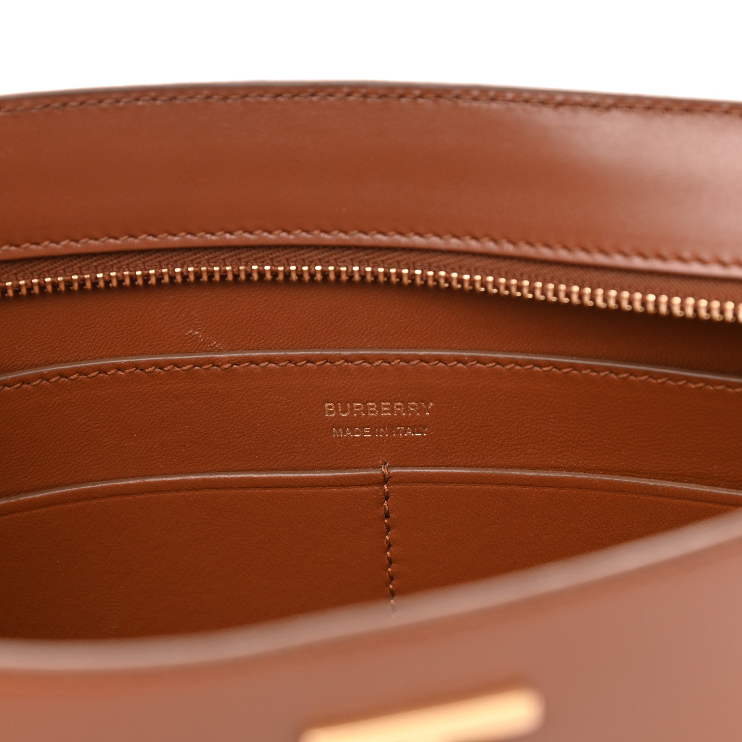Burberry Smooth Calfskin TB Shoulder Bag Warm Tan 6 of 10