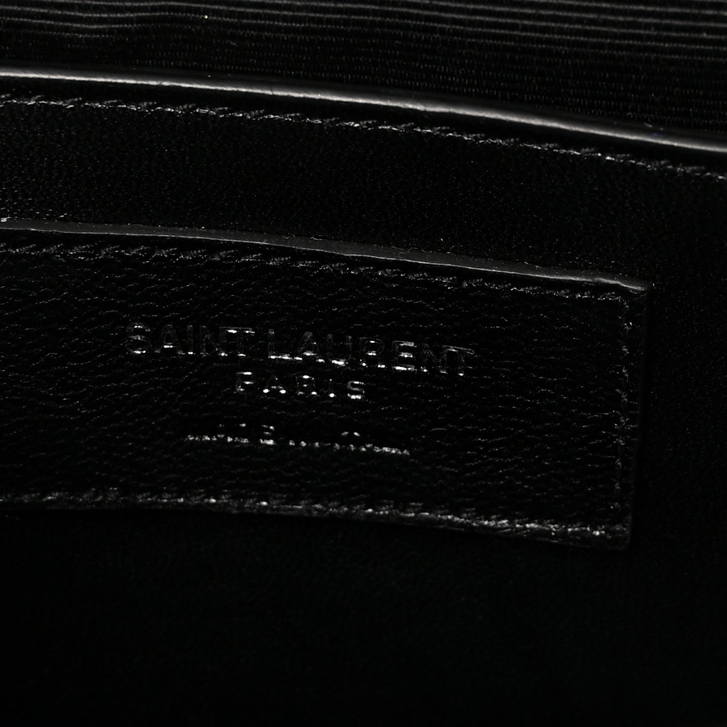 Calfskin Crocodile Embossed Small Classic Monogram Kate Tassel Satchel Black