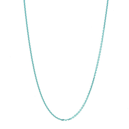 Tiffany Sterling Silver Enamel 1.75mm Chain Necklace Blue 18" 1 of 6